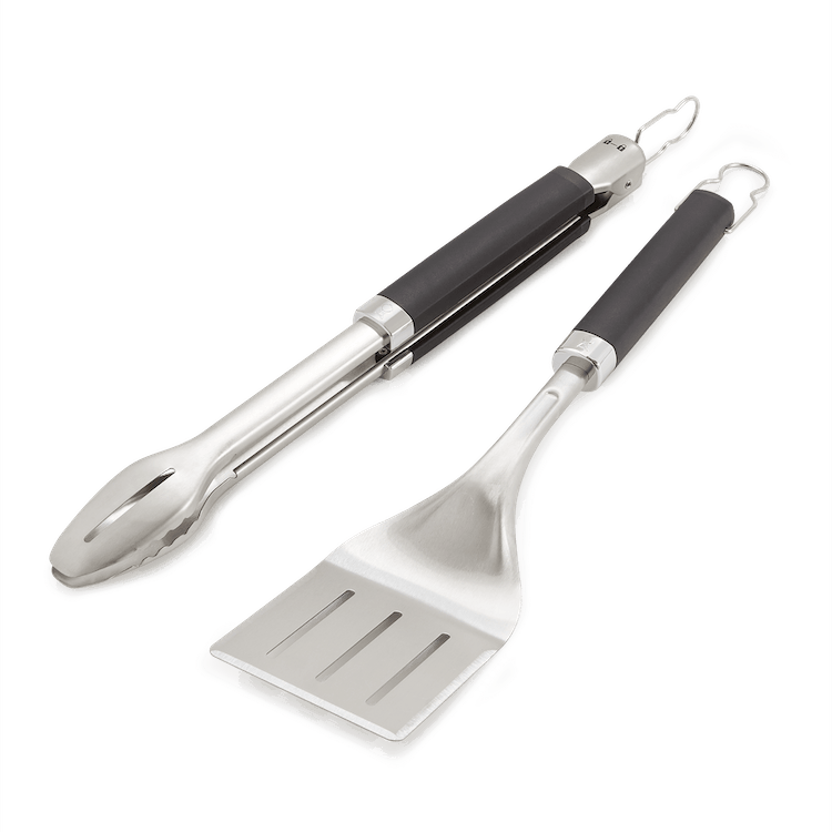 2 Piece Tool Set Tongs Spatula