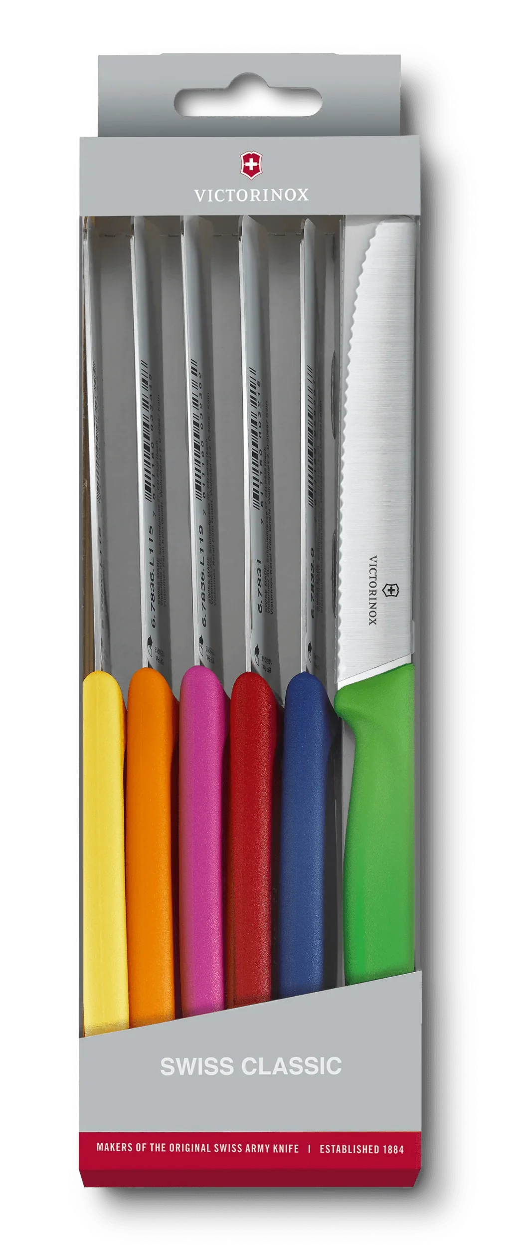 Victorinox Steak and Tomato Knife Various Colours - Pack 6