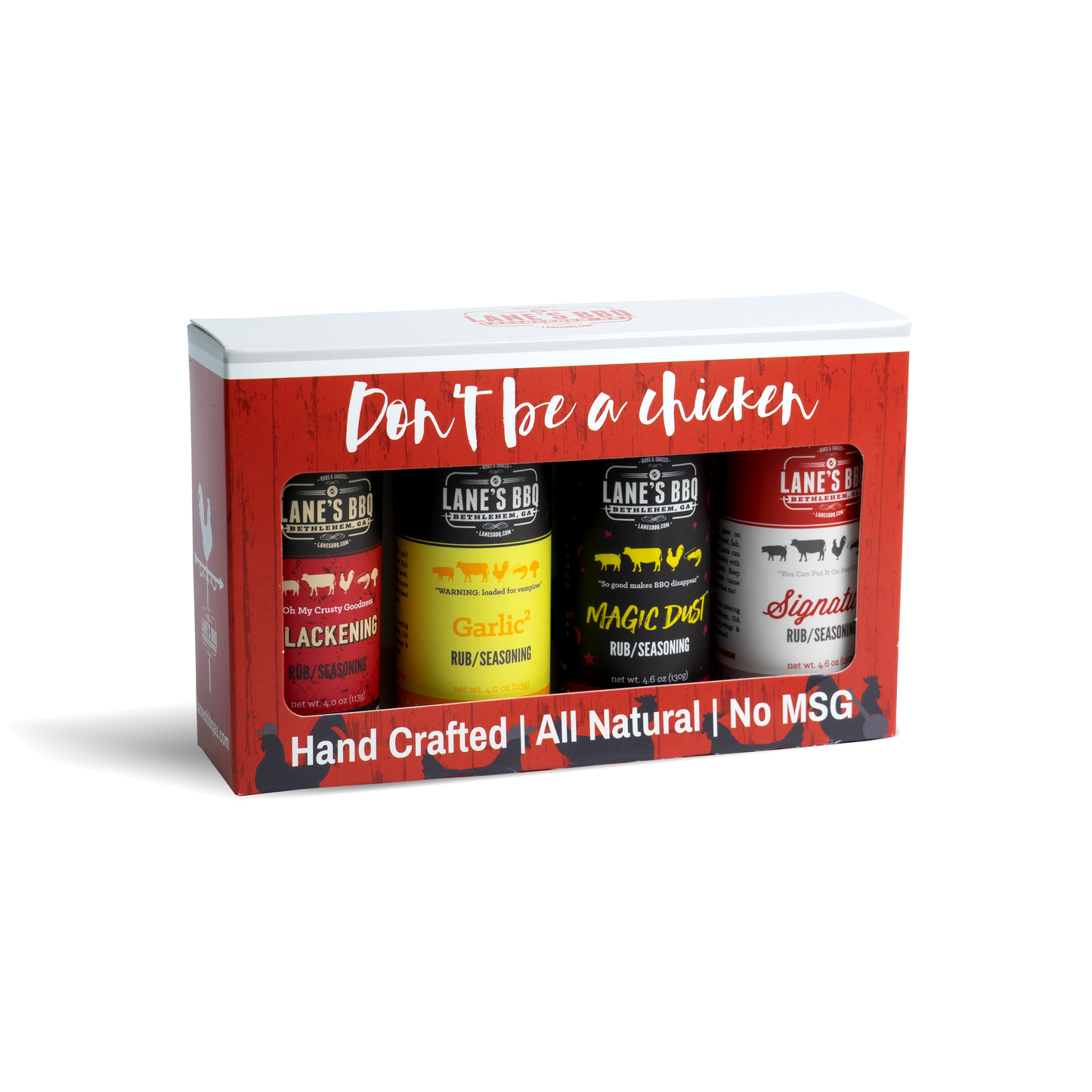 Lane's Don't Be a Chicken - 4 Rub Gift Set