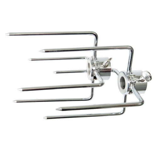 Outdoor Magic Rotisserie Heavy Duty Spit Rotisserie Prongs