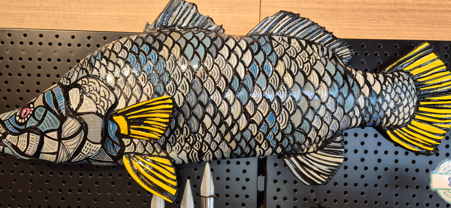 Barra and Coral Trout 70cm  Wall Mounted Artwork