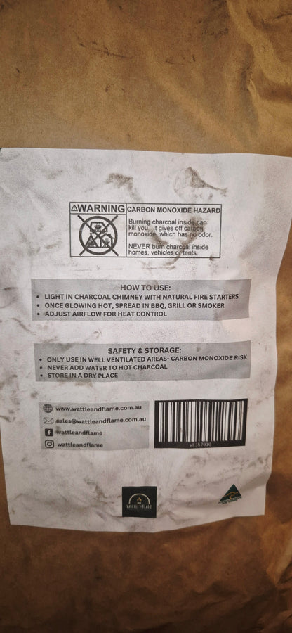 Wattle & Flame Australian Hardwood Charcoal 10kg