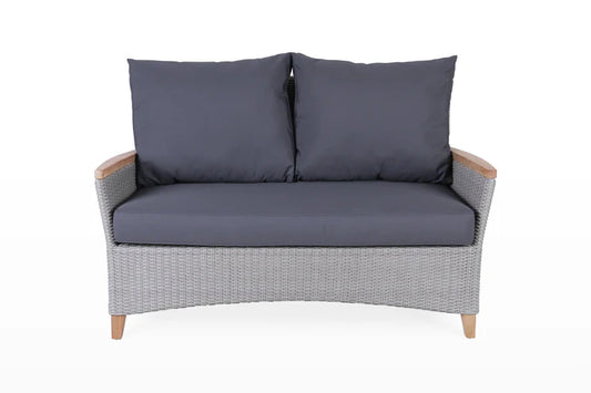 Florence 2 seat Lounger: Grey Cartenza Cushions
