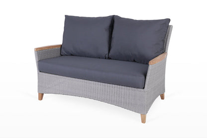 Florence 2 seat Lounger: Grey Cartenza Cushions
