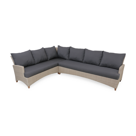 Venice Corner Lounge - Grey Wicker