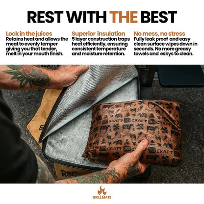 Grill Mate BBQ Blanket, Original Tan and Black