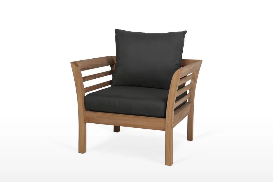East India Teak Daybed Chair with cushions  - Dove