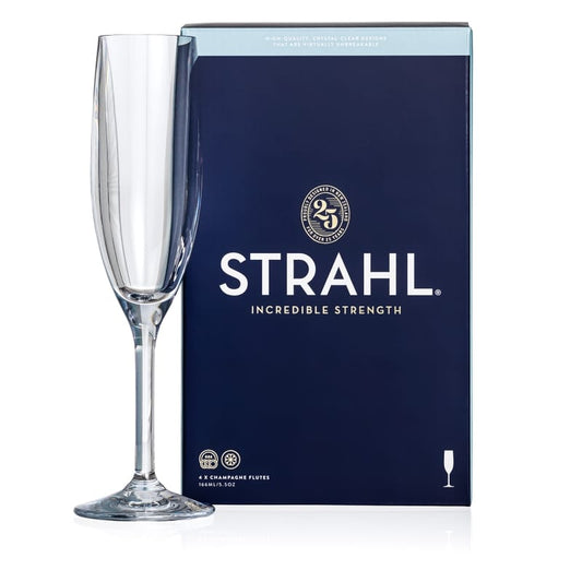 STRAHL Champagne Flute Gift Pack of 4 166ml