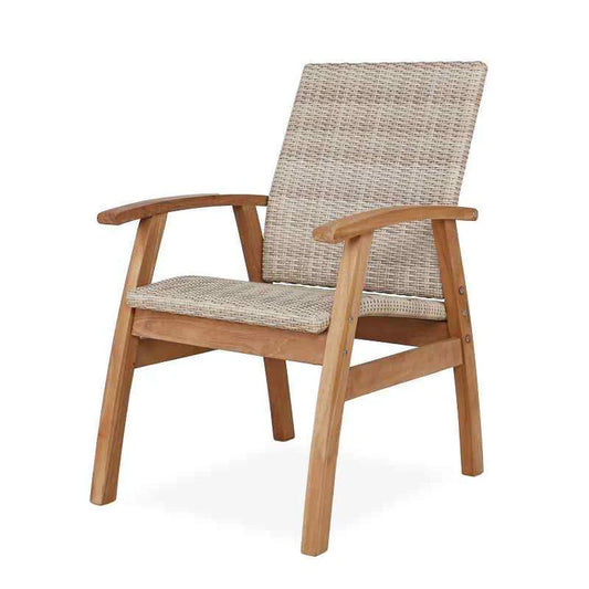 Flinders Wicker Chair - White Kibu