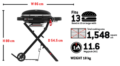 Weber Traveler Compact  Portable Gas Barbecue