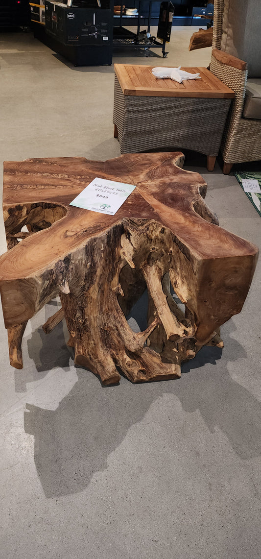 East India Teak Square Block Coffee Table - 60cm