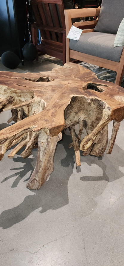 East India Teak Square Block Coffee Table - 80cm