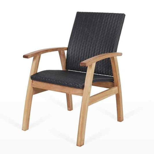Flinders Wicker Chair - Black Charcoal