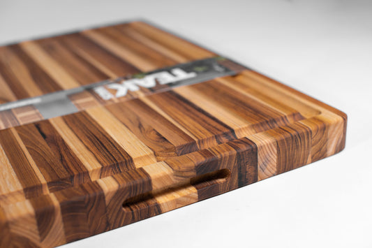 Teakhaus Herringbone Rectangle Teak Board 41x30.5x3.8cm