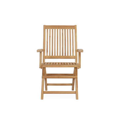 East India Teak - Madeira Folding Chair with Arms