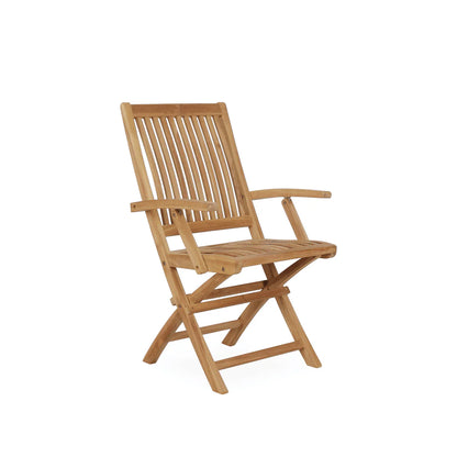 East India Teak - Madeira Folding Chair with Arms