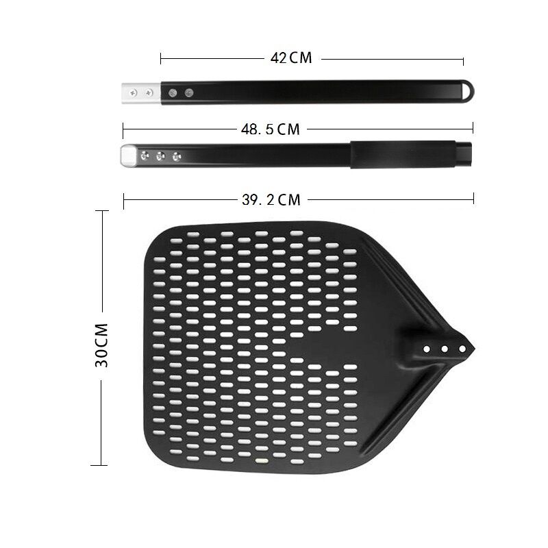 Outdoor Magic Aluminum Pizza Peel Black