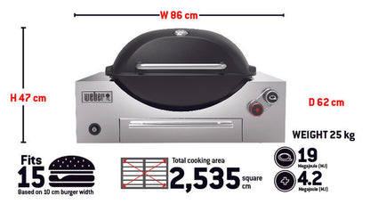 Built-in Q+ Premium Q3600N+ Smoke Grey LPG