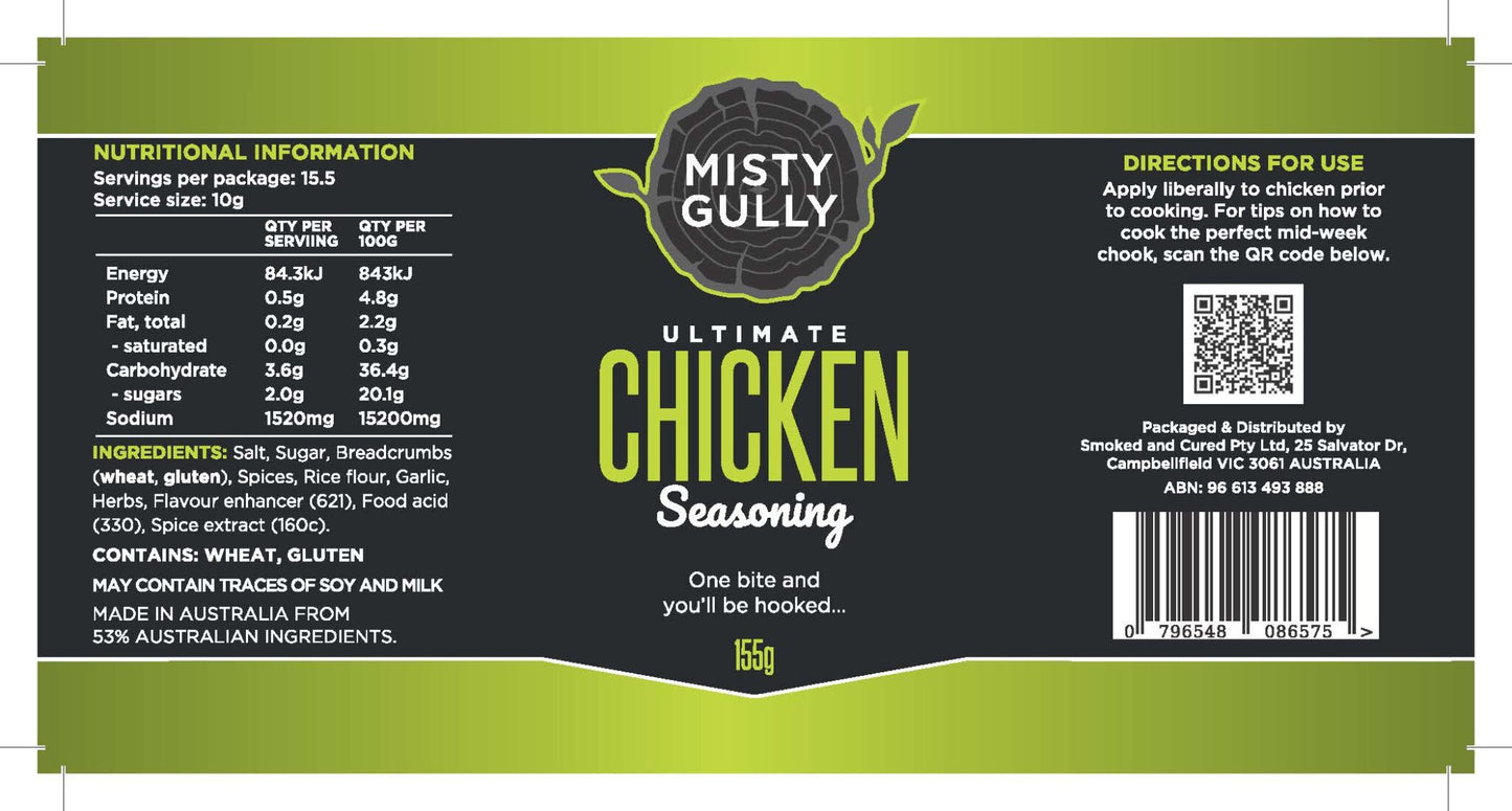 Misty Gully Ultimate Chicken Seasoning (175g)