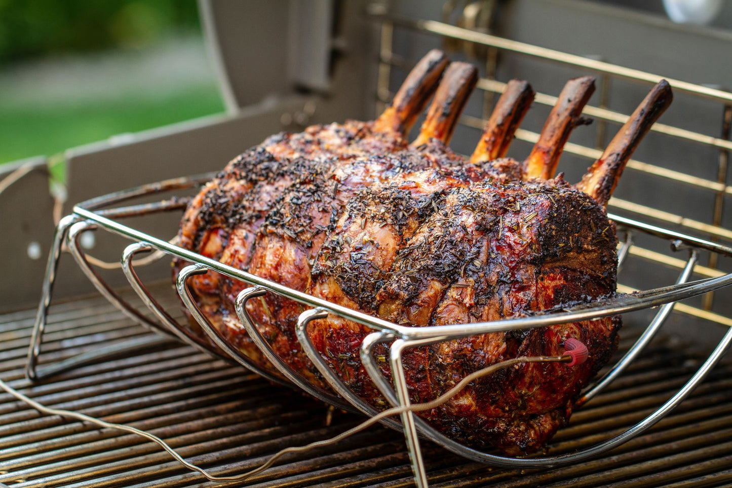 Premium Grilling Rack - Rib and Roast Holder