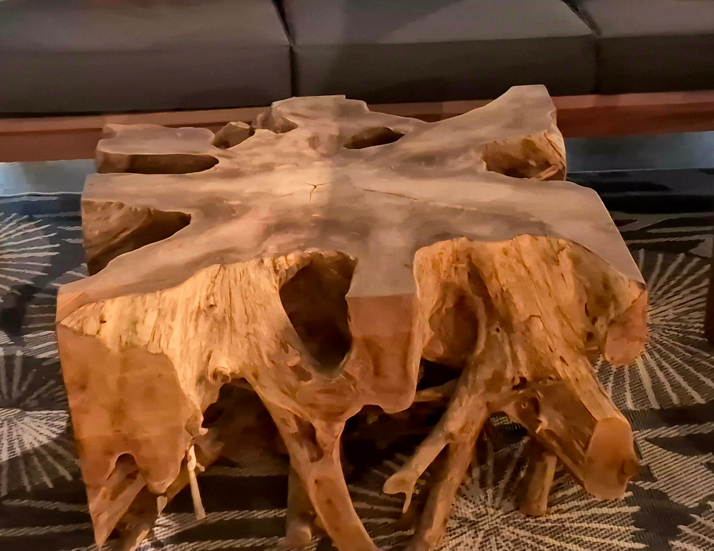 East India Teak Square Block Coffee Table - 80cm