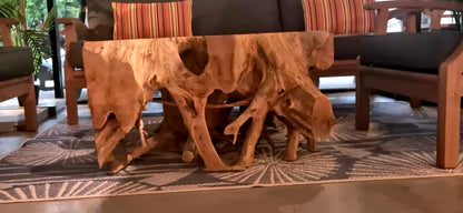 East India Teak Square Block Coffee Table - 80cm