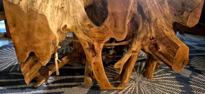 East India Teak Square Block Coffee Table - 80cm